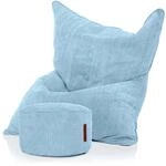 Green Bean Sitzpouf 2er Set Cordoba + Pouf 140 x 180 x 25 cm Cord Waschbarer Bezug