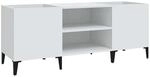 vidaXL Plattenschrank Wei&szlig; 121x38x48 cm Holzwerkstoff 831933