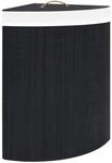 vidaXL Eck-W&auml;schekorb Bambus Schwarz 60 L 320762