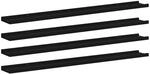 vidaXL Wandregale 4 Stk Schwarz 100x9x3 cm 326670