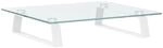 vidaXL Monitorst&auml;nder Wei&szlig; 40x35x8 cm Hartglas und Metall 374219