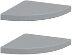 vidaXL Eck-Schweberegale 2 Stk Grau 35x35x3,8 cm MDF 323923