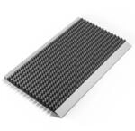 Bj&ouml;rn&Schiller Fu&szlig;matte Aluminiumrahmen mit B&uuml;rsten Grau 50 x 80 cm f&uuml;r