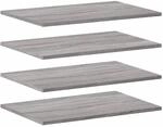 vidaXL Wandregale 4 Stk Grau Sonoma 60x40x1,5 cm Holzwerkstoff 838245
