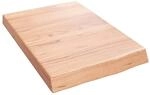 vidaXL Wandregal Hellbraun 40x60x2-6 cm Massivholz Eiche Behandelt 363637