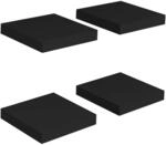 vidaXL Schwebende Wandregale 4 Stk Schwarz 23x23,5x3,8cm MDF 323825