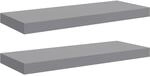 vidaXL Schwebende Wandregale 2 Stk Grau 60x23,5x3,8cm MDF 323854
