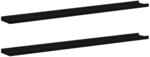 vidaXL Wandregale 2 Stk Schwarz 100x9x3 cm 326665