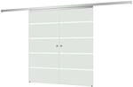 inova Glasschiebet&uuml;r Blockstreifen 1760 x 2035 mm Komplettset mit Griffmuschel inkl.