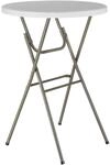 Tectake Stehtisch Pascal Rund Klappbar 80 x 110 cm 80 x 80 x 110 cm Wei&szlig;