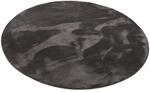 Pergamon Luxus Super Soft Fellteppich Pearl Rund Anthrazit 120x120cm