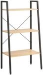 vidaXL Standregal 3 B&ouml;den Hellbraun und Schwarz 56x35x108 cm 336361