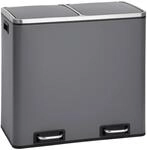 Svita TM2X24 Treteimer 48 Liter Abfalleimer Inneneimer Trennsystem Grau
