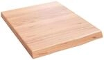 vidaXL Wandregal Hellbraun 40x50x2-4 cm Massivholz Eiche Behandelt 363633