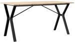vidaXL Esstisch Y-Gestell 160x80x75 cm Massivholz Kiefer und Gusseisen
