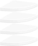 vidaXL Eck-Schweberegale 4 Stk Wei&szlig; 35x35x3,8 cm MDF 323918