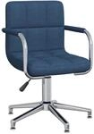 vidaXL Esszimmerstuhl Drehbar Blau Stoff 3088066