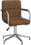 vidaXL Esszimmerstuhl Drehbar Braun Stoff 3088065