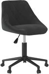 vidaXL Esszimmerstuhl Drehbar Schwarz Samt 3089029