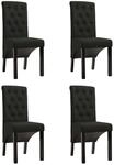 vidaXL Esszimmerst&uuml;hle 4 Stk Schwarz Stoff 276975