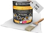 HSS Fl&uuml;ssigkunststoff Abdichtungs- und Reparatur-Set 1 kg Grau