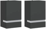 vidaXL Au&szlig;enwandleuchten 2 Stk Schwarz Edelstahl 4006334