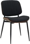 CLP Esszimmerstuhl Tiffin walnuss/schwarz/Stoff