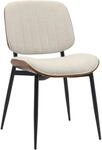 CLP Esszimmerstuhl Tiffin walnuss/creme/Stoff