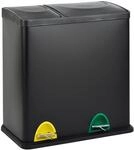Svita TC2Combo35 M&uuml;lleimer 35 Liter 12+23l Treteimer Trennsystem K&uuml;che Schwarz