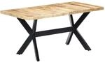 vidaXL Esstisch 160 x 80 x 75 cm Raues Mangoholz Massiv