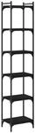 vidaXL B&uuml;cherregal 6 B&ouml;den Schwarz 40x30x188 cm Holzwerkstoff