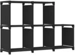 vidaXL W&uuml;rfelregal mit 5 F&auml;chern Schwarz 103x30x72,5 cm Stoff 322602