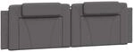 vidaXL Kopfteil-Kissen Viana Grau 180 cm Kunstleder 374807