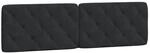vidaXL Kopfteil-Kissen Schwarz 180 cm Samt 374741
