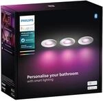 Philips Hue Smart-Einbauspot Xamento White & Color Ambiance Chrom 3er Pack