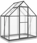 vidaXL Gew&auml;chshaus mit Fundamentrahmen Anthrazit 169x114x202 cm Alu 4005827