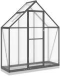 vidaXL Gew&auml;chshaus mit Fundamentrahmen Anthrazit 169x58x202 cm Alu 4005821