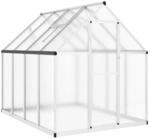 vidaXL Gew&auml;chshaus mit Fundamentrahmen Silber 224x169x195cm Aluminimum 4005834