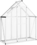 vidaXL Gew&auml;chshaus mit Fundamentrahmen Silbern 169x58x195cm Aluminimum 4005816