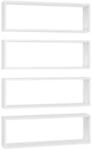 vidaXL W&uuml;rfelregale 4 Stk Wei&szlig; 80x15x26,5 cm Holzwerkstoff 807107