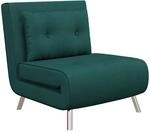 HOMCOM Schlafsessel mit Bettfunktion Kissen Samtoptik 77 x 88 x 83 cm