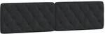 vidaXL Kopfteil-Kissen Schwarz 200 cm Samt 374749