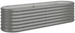 vidaXL Hochbeet Pulverbeschichteter Stahl 152x40x36 cm Grau 1094469