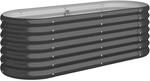 vidaXL Hochbeet Pulverbeschichteter Stahl 114x40x36 cm Anthrazit 1094454