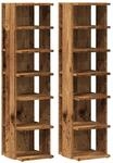 vidaXL Schuhschr&auml;nke 2 Stk Altholz-Optik 28x27x102 cm Holzwerkstoff 856665