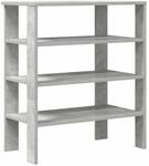 vidaXL Schuhregal Betongrau 61x32x70 cm Holzwerkstoff 859845