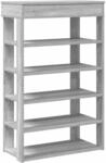 vidaXL Schuhregal Grau Sonoma 60x30x98 cm Holzwerkstoff 859928