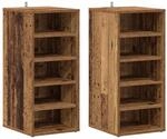 vidaXL Schuhschr&auml;nke 2 Stk Altholz-Optik 32x35x70 cm Holzwerkstoff 856711