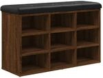 vidaXL Schuhbank Braun Eichen-Optik 82x32x50 cm Holzwerkstoff