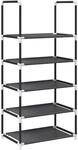 vidaXL Schuhregal 5 Ebenen Schwarz 44x28x94 cm Vliesstoff 4100618